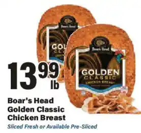 Big Y Boar's Head Golden Classic Chicken Breast offer
