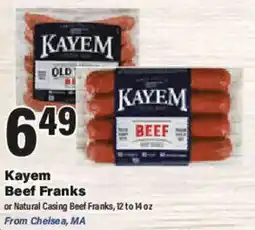 Big Y Kayem Beef Franks offer