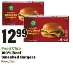 Big Y Food Club 100% Beef Smashed Burgers offer