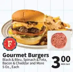 Food City Gourmet Burgers offer