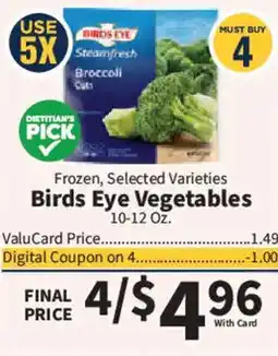 Food City Birds Eye Vegetables offer