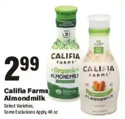 Big Y Califia Farms Almondmilk offer