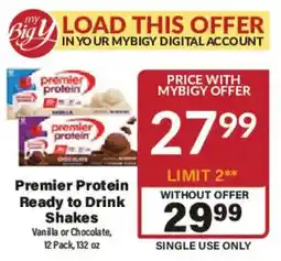 Big Y Premier Protein Ready to Drink Shakes offer
