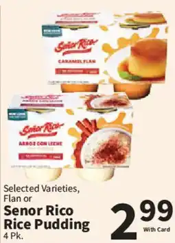 Food City Senor Rico Rice Pudding offer