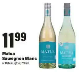 Big Y Matua Sauvignon Blanc or Matua Lighter offer