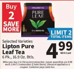 Food City Lipton Pure Leaf Tea offer