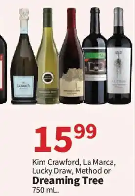 Food City Kim Crawford, La Marca, Lucky Draw, Method or Dreaming Tree offer