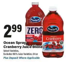 Big Y Ocean Spray cranberry juice blend offer