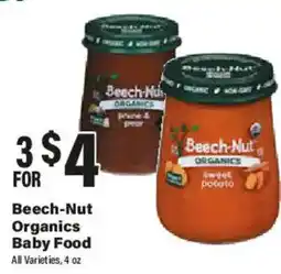 Big Y Beech-Nut Organics Baby Food offer
