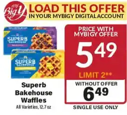 Big Y Superb Bakehouse Waffles offer
