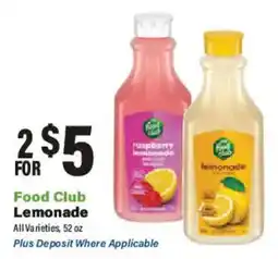 Big Y Food Club Lemonade offer