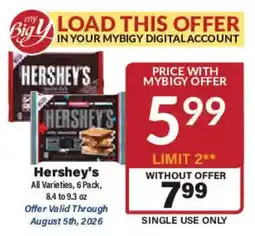 Big Y Hershey's offer