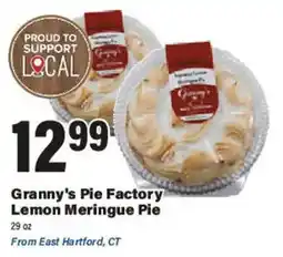 Big Y Granny's Pie Factory Lemon Meringue Pie offer
