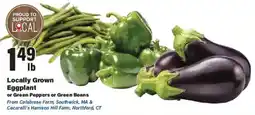 Big Y Locally Grown Eggplant or Green Peppers or Green Beans offer