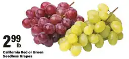 Big Y California Red or Green Seedless Grapes offer