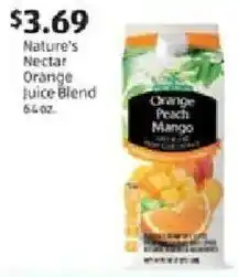 Aldi Nature's Nectar Orange Juice Blend offer