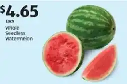Aldi Whole Seedless Watermelon offer