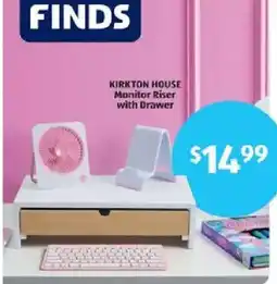 Aldi Kirkton House Monitor Riser with Drawer offer