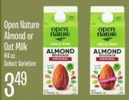 Jewel-Osco Open Nature Almond or Oat Milk offer