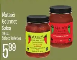 Jewel-Osco Mateo's Gourmet Salsa offer