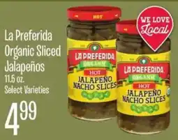 Jewel-Osco La Preferida organic sliced jalapeños offer
