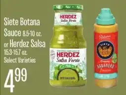 Jewel-Osco Siete Botana Sauce or Herdez Salsa offer
