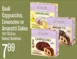 Jewel-Osco Bauli cappuccino, limoncino or amaretti cakes offer