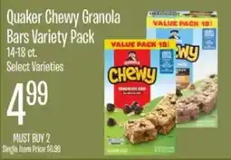 Jewel-Osco Quaker chewy granola bars offer