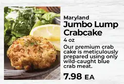 Sunset Foods Maryland jumbo lump crabcake offer