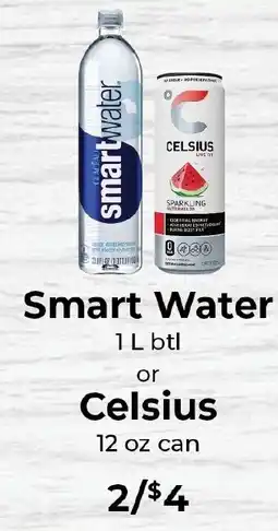 Sunset Foods Smart Water or Celsius offer