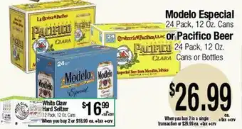 Big Saver Foods Modelo Especial Pacific Beer offer