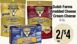Big Saver Foods Dutch Farms Shredded Cheese or Cream Cheese offer