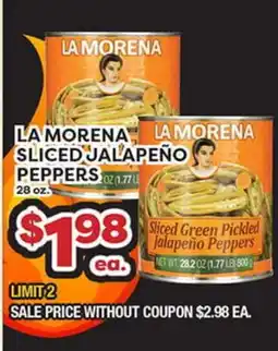 Torres Supermercado LA MOREÑA SLICED JALAPEÑO PEPPERS offer