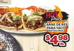Torres Supermercado CARNE DE RES PARA TACO offer