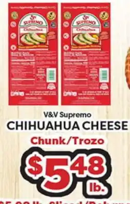 Torres Supermercado V&V Supremo CHIHUAHUA CHEESE offer