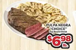 Torres Supermercado PULPA NEGRA CHOICE Top Round Steak offer