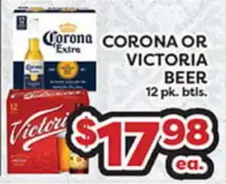 Torres Supermercado CORONA OR VICTORIA BEER offer