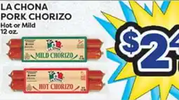 Torres Supermercado LA CHONA PORK CHORIZO offer