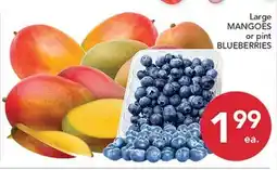 Pete's Fresh Market Large MANGOES or pint BLUEBERRIES offer