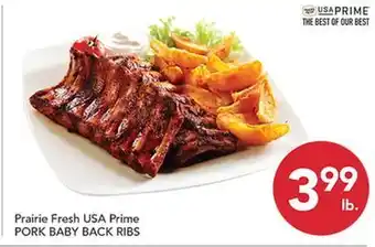 Pete's Fresh Market Prairie Fresh USA Prime PORK BABY BACK RIBS offer