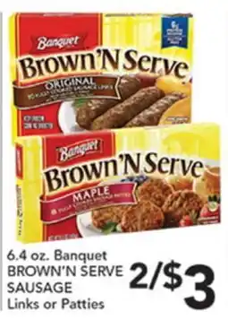 Pete's Fresh Market 6.4 oz. Banquet BROWN'N SERVE SAUSAGE offer