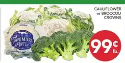 Pete's Fresh Market CAULIFLOWER or BROCCOLI CROWNS offer