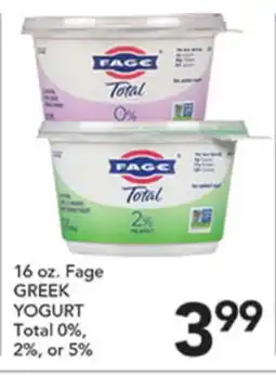 Pete's Fresh Market 16 oz. Fage GREEK YOGURT offer