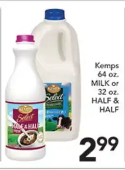 Pete's Fresh Market Kemps 64 oz. MILK or 32 oz. HALF & HALF offer