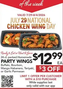 Pete's Fresh Market PARTY WINGS offer