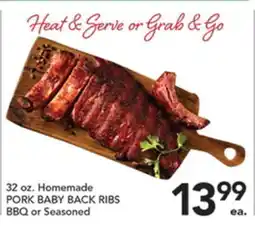 Pete's Fresh Market 32 oz. Homemade PORK BABY BACK RIBS offer