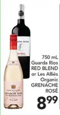 Pete's Fresh Market 750 mL Guarda Rios RED BLEND or Les Alliés Organic Grenache Rosé offer