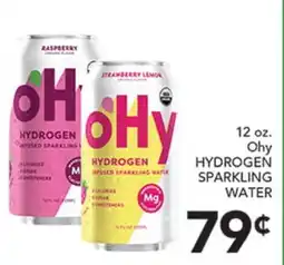Pete's Fresh Market 12 oz. Ohy HYDROGEN INFUSED SPARKLING WATER offer