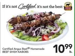 Pete's Fresh Market Certified Angus Beef Homemade BEEF SHISH KABOBS offer