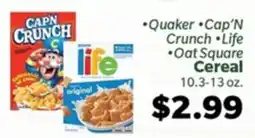 Living Fresh Market •Quaker •Cap'N Crunch •Life •Oat Square Cereal offer